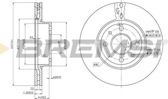 Bremsi CD6178V - Тормозной диск autospares.lv