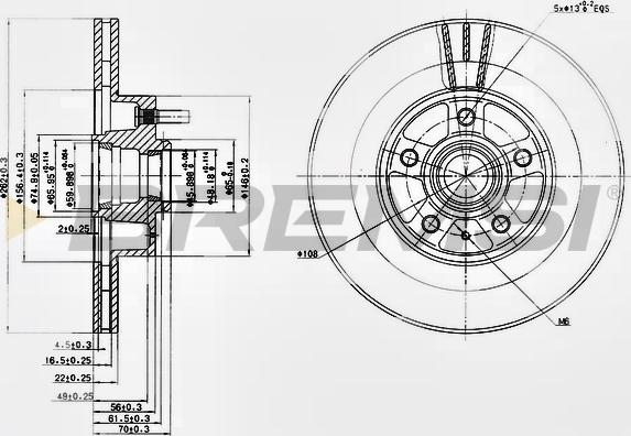 Bremsi CD6177V - Тормозной диск autospares.lv