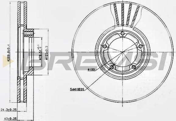 Bremsi CD6849V - Тормозной диск autospares.lv