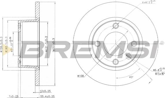 Bremsi CD6840S - Тормозной диск autospares.lv