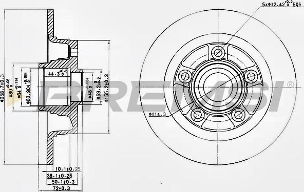 Bremsi CD6855S - Тормозной диск autospares.lv