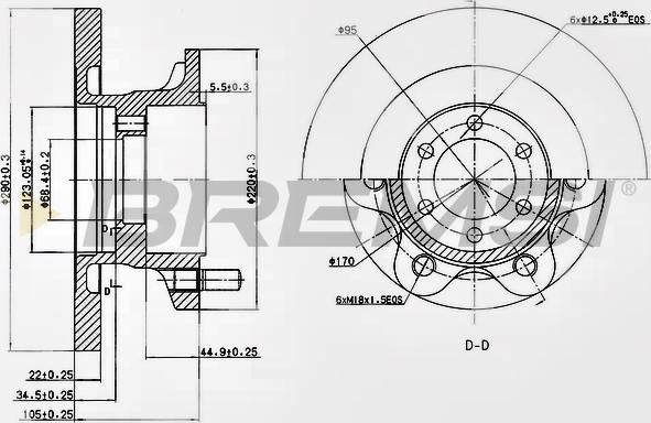 Bremsi CD6852S - Тормозной диск autospares.lv