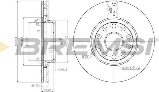 Bremsi CD6802V - Тормозной диск autospares.lv