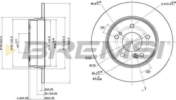 Bremsi CD6819S - Тормозной диск autospares.lv