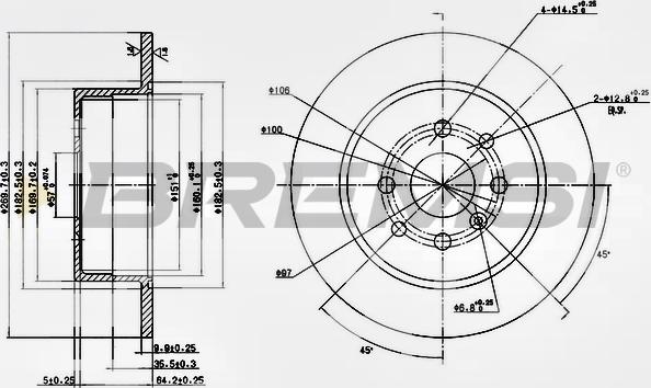 Bremsi CD6814S - Тормозной диск autospares.lv