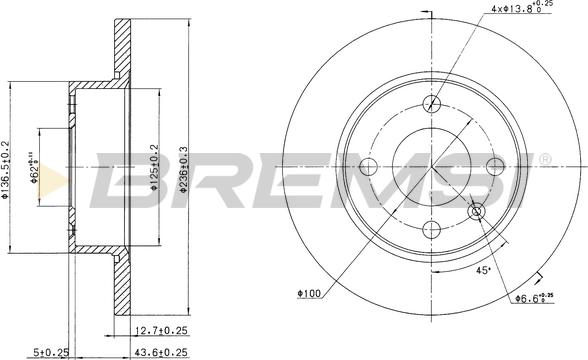 Bremsi CD6813S - Тормозной диск autospares.lv