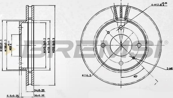 Bremsi CD6885V - Тормозной диск autospares.lv