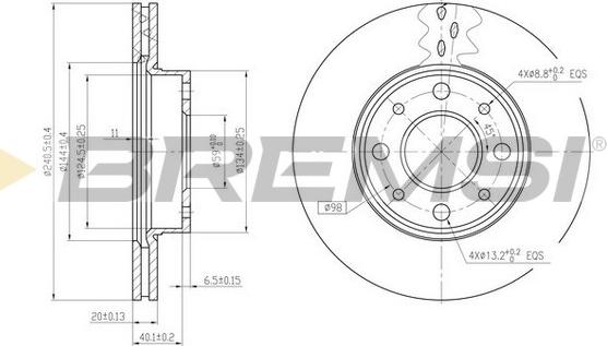 Bremsi CD6888V - Тормозной диск autospares.lv