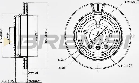 Bremsi CD6836V - Тормозной диск autospares.lv