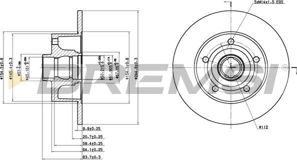 Bremsi CD6830S - Тормозной диск autospares.lv