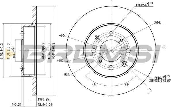 Bremsi CD6872S - Тормозной диск autospares.lv