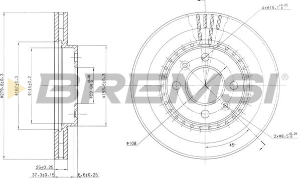 Bremsi CD6398V - Тормозной диск autospares.lv