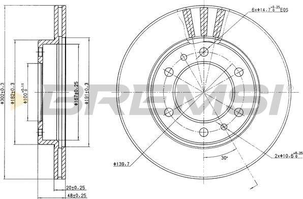 Bremsi CD6347V - Тормозной диск autospares.lv