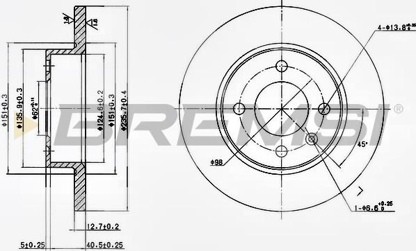 Bremsi CD6359S - Тормозной диск autospares.lv