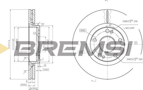 Bremsi CD6369V - Тормозной диск autospares.lv