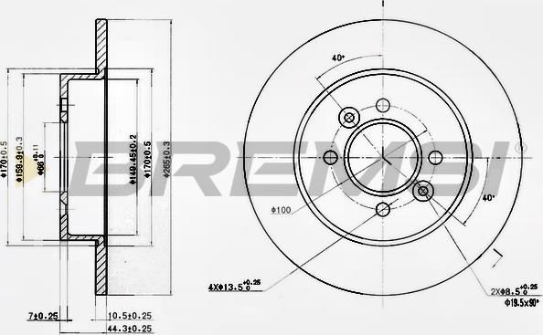 Bremsi CD6362S - Тормозной диск autospares.lv