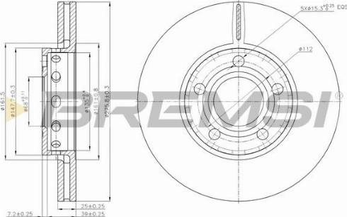 Bremsi CD6311V - Тормозной диск autospares.lv