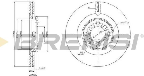 Bremsi CD6339V - Тормозной диск autospares.lv