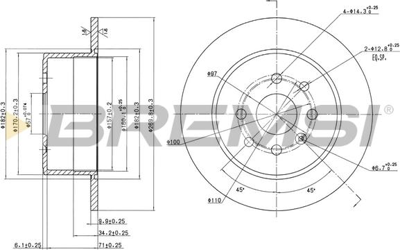 Bremsi CD6329S - Тормозной диск autospares.lv