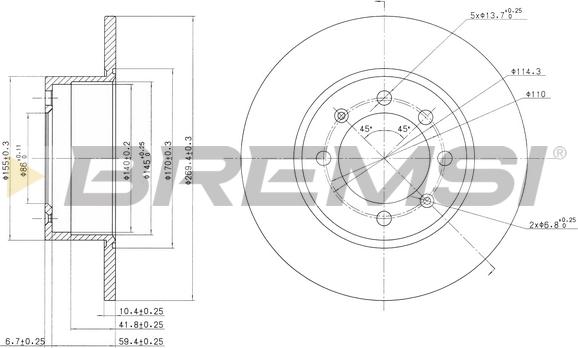 Bremsi CD6374S - Тормозной диск autospares.lv