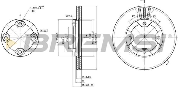 Bremsi CD6290V - Тормозной диск autospares.lv