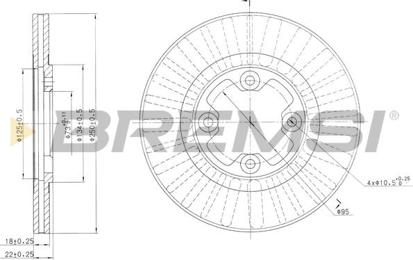 Bremsi CD6291V - Тормозной диск autospares.lv