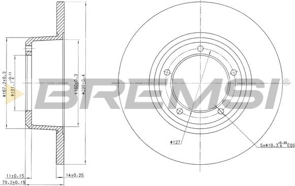 Bremsi CD6246S - Тормозной диск autospares.lv