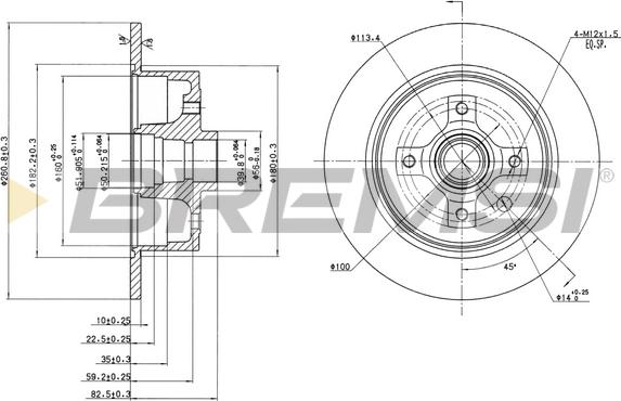 Bremsi CD6242S - Тормозной диск autospares.lv