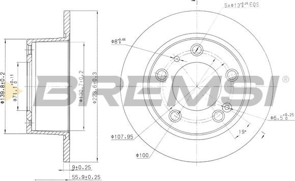 Bremsi CD6247S - Тормозной диск autospares.lv