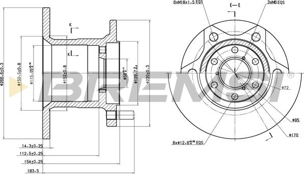 Bremsi CD6254S - Тормозной диск autospares.lv