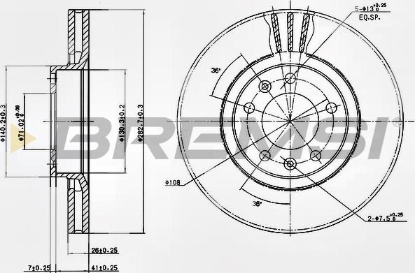 Bremsi CD6264V - Тормозной диск autospares.lv