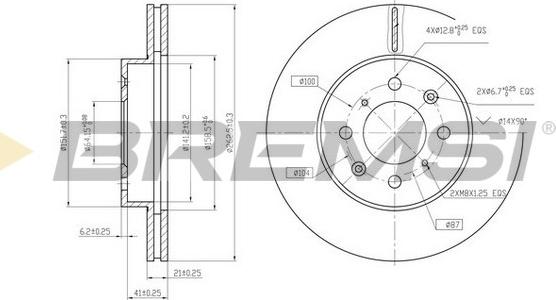 Bremsi CD6261V - Тормозной диск autospares.lv