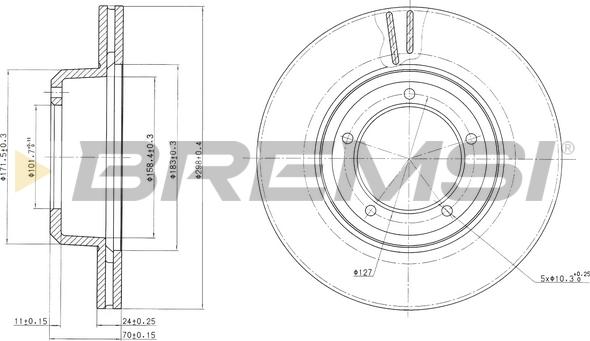 Bremsi CD6262V - Тормозной диск autospares.lv