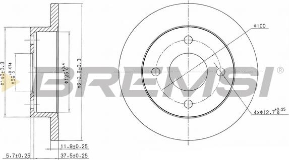 Bremsi CD6202S - Тормозной диск autospares.lv