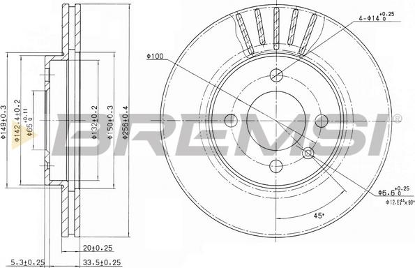 Bremsi CD6207V - Тормозной диск autospares.lv