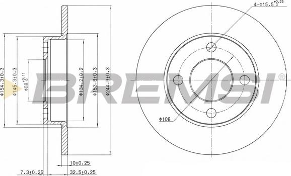 Bremsi CD6216S - Тормозной диск autospares.lv