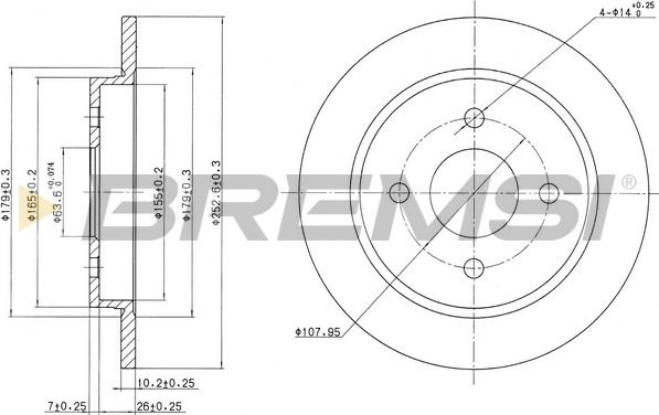 Bremsi CD6281S - Тормозной диск autospares.lv