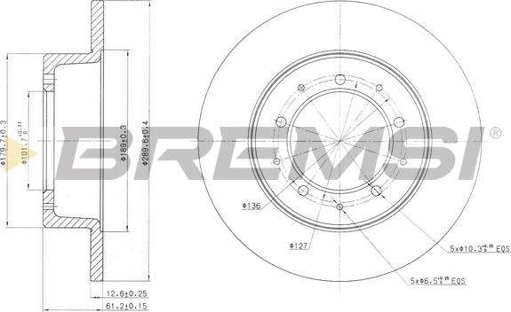 Bremsi CD6283S - Тормозной диск autospares.lv