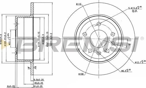 Bremsi CD6239S - Тормозной диск autospares.lv