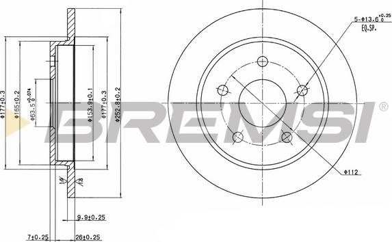 Bremsi CD6232S - Тормозной диск autospares.lv