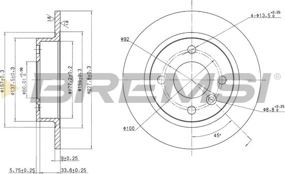 Bremsi CD6226S - Тормозной диск autospares.lv