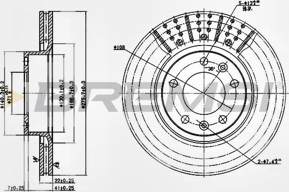 Bremsi CD6228V - Тормозной диск autospares.lv