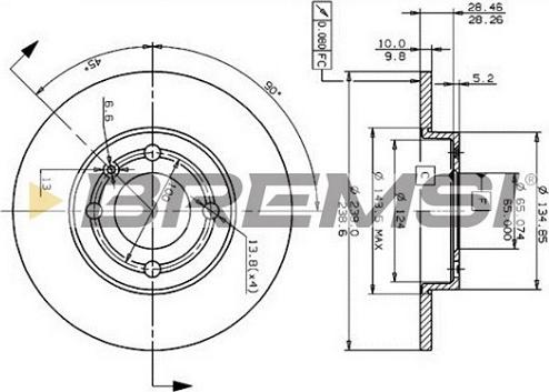 Bremsi CD6795S - Тормозной диск autospares.lv