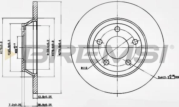 Bremsi CD6759S - Тормозной диск autospares.lv