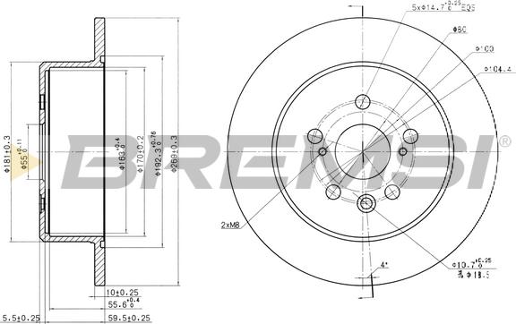 Bremsi CD6705S - Тормозной диск autospares.lv