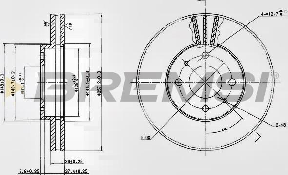 Bremsi CD6716V - Тормозной диск autospares.lv