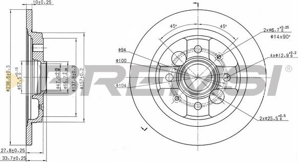 Bremsi CD6785S - Тормозной диск autospares.lv