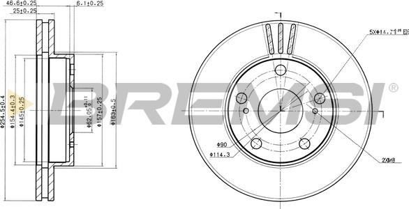 Bremsi CD6780V - Тормозной диск autospares.lv