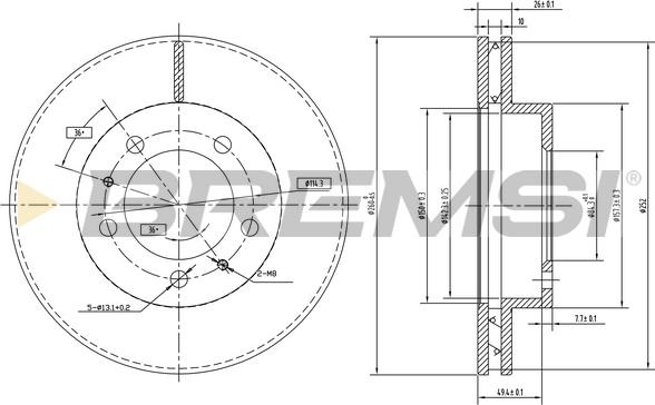 Bremsi CD6772V - Тормозной диск autospares.lv