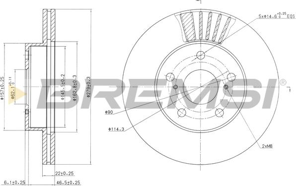 Bremsi CD6777V - Тормозной диск autospares.lv